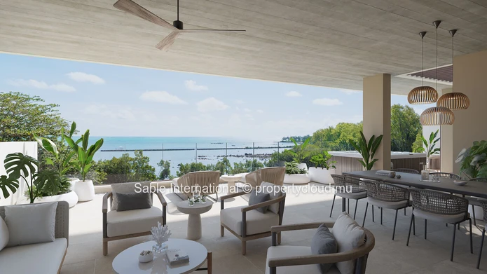 Luxury Penthouse in Roches Noires with Private Pool and Sea Views! 4 BR, Fitness Room, Close to Amenities 