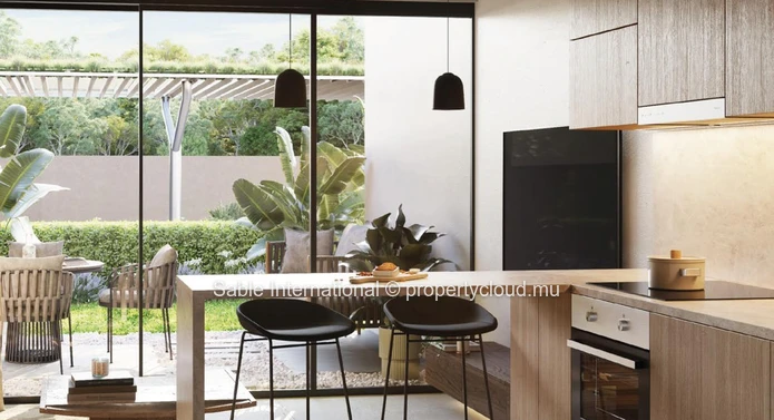 Superbe appartement à Péreybère, piscine sur le toit avec vue sur la mer