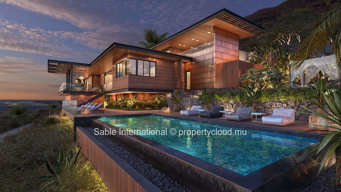 PDS à vendre à Tamarin, Rivière Noire - Black River. Extérieurs : LP, Parking, Veranda, Balcon, Piscine. Intérieurs :...