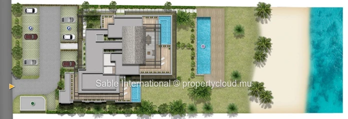 Appartement R+2 à vendre à Ilot Fortier, Rivière Noire. Surface habitable de 154m², 3 chambres, piscine commune. Vue ...
