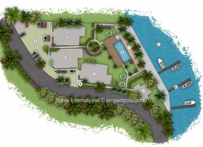 Appartement R+2 à vendre à Grand Baie, 140m², 3 chambres, piscine commune, vue mer, proche écoles et commerces.
