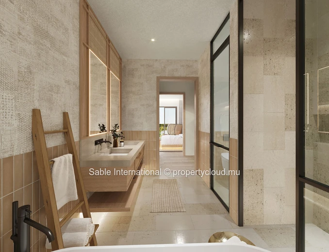 Penthouse 206m² à Black River, 3 chambres, piscine privée, veranda, parking, proche écoles et commerces