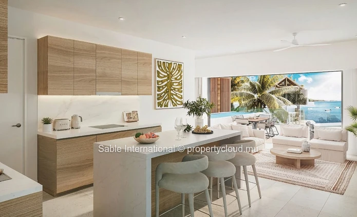 Beachfront Apartment with Sea Views in Rivière Noire 