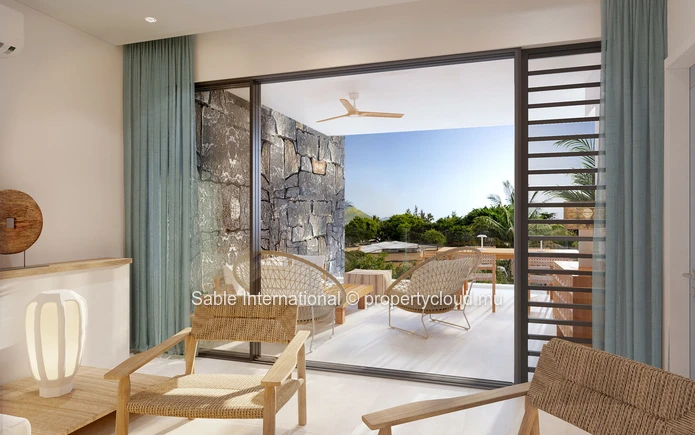 Appartement de luxe en bord de mer avec piscine privée à Flic en Flac - 171m² - Entièrement meublé - Accès à la mer