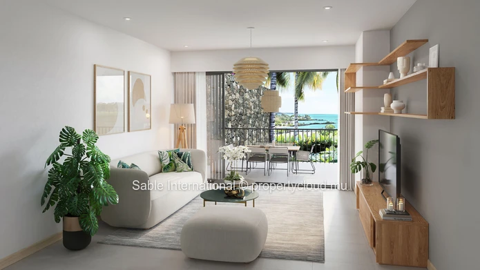 Appartement pieds dans l'eau à vendre à Calodyne, 119m², 3 chambres, piscine commune, vue mer