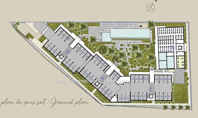 Appartement R+2 à vendre à Péreybère, 164m², 3 chambres, piscine commune, proche de la mer et des commodités.