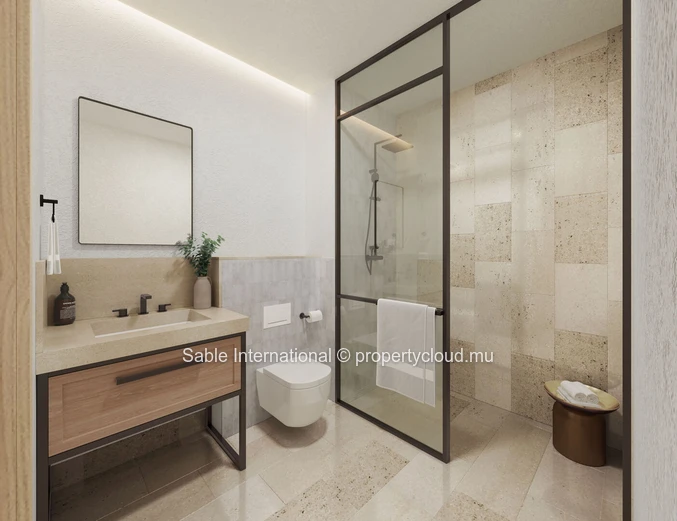Penthouse 206m² à Black River, 3 chambres, piscine privée, veranda, parking, proche écoles et commerces