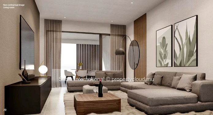 Appartement R+2 à vendre, situé à Grand Baie, 140m², 3 chambres, piscine commune, vue mer