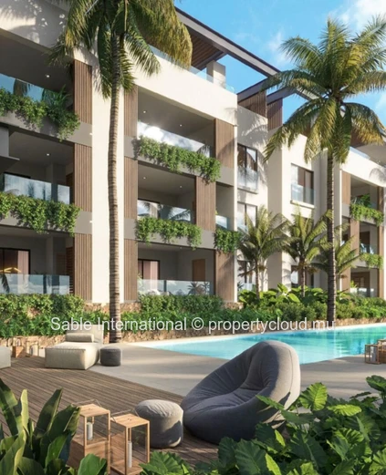 "Modern Apartment with Pool & Fitness Room in Pointe aux Piments, Trou aux Biches 