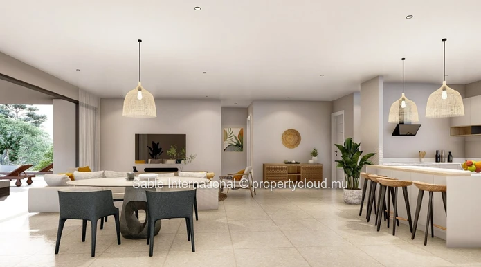 Luxurious Penthouse in Trou aux Biches with Communal Pool & Modern Amenities