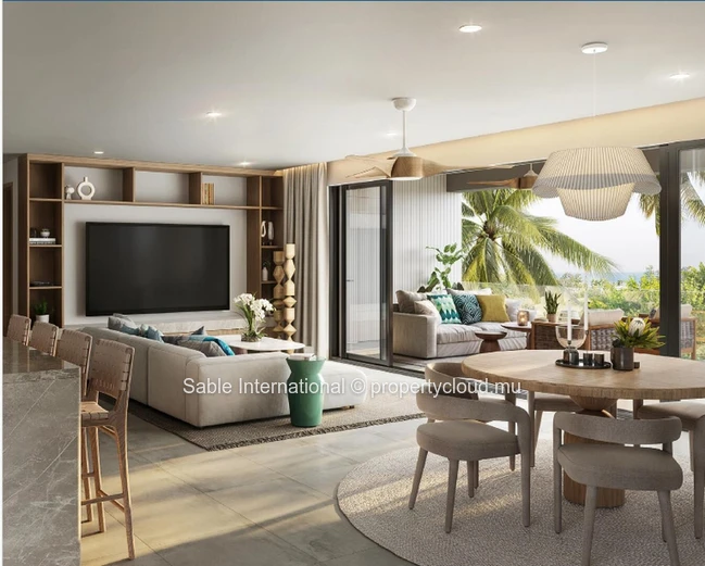 "Modern Apartment with Pool & Fitness Room in Pointe aux Piments, Trou aux Biches 