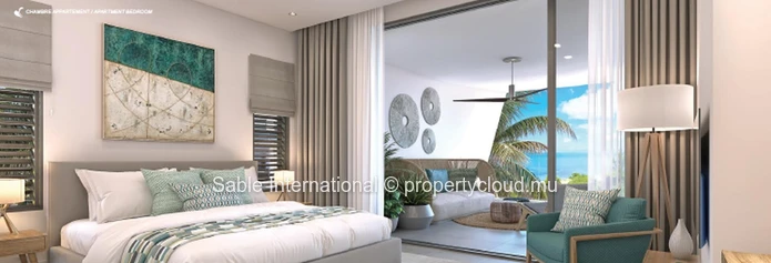 Luxurious Beachfront RES Apartment with Stunning Views! Live in luxury in Rivière Noire with communal pool, sea acces...