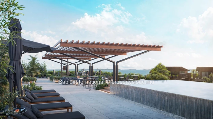 Superbe appartement à Péreybère, piscine sur le toit avec vue sur la mer