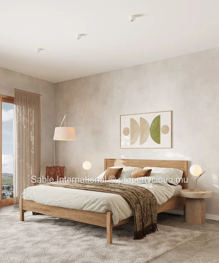 Appartement R+2 à vendre à Grand Baie, 119m², 3 chambres, parking, balcon, proche écoles & commerces, climatisé.