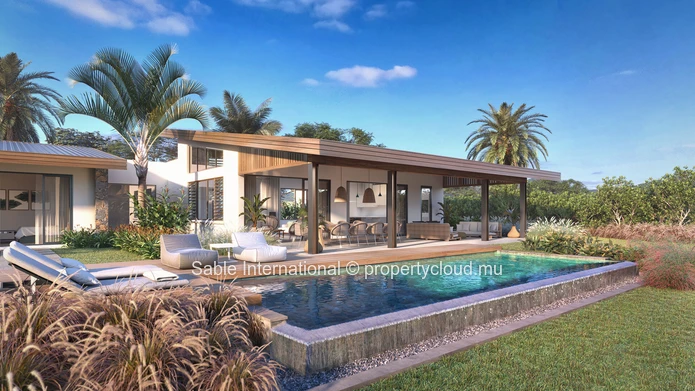 Luxury Villa PDS development with Private Pools in Tamarin - Black River: 271m² living space, 849m² land, 3 beds