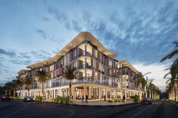 Appartement R+2 à vendre à Grand Baie, 119m², 3 chambres, parking, balcon, proche écoles & commerces, climatisé.