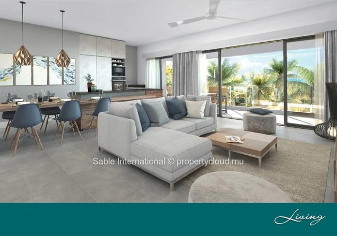 Luxurious G+2 Apartment with Communal Pool in Pointe aux Canonniers - 149m² Living Area - Sea Access - Padde  Court 