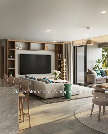 "Modern Apartment with Pool & Fitness Room in Pointe aux Piments, Trou aux Biches 