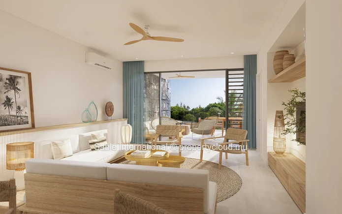 Appartement de luxe en bord de mer avec piscine privée à Flic en Flac - 171m² - Entièrement meublé - Accès à la mer