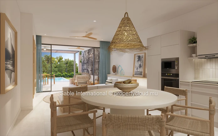 Appartement de luxe en bord de mer avec piscine privée à Flic en Flac - 171m² - Entièrement meublé - Accès à la mer