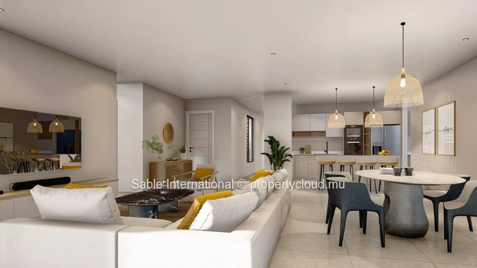 Luxurious Penthouse in Trou aux Biches with Communal Pool & Modern Amenities