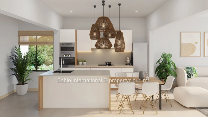 Appartement pieds dans l'eau à vendre à Calodyne, 119m², 3 chambres, piscine commune, vue mer
