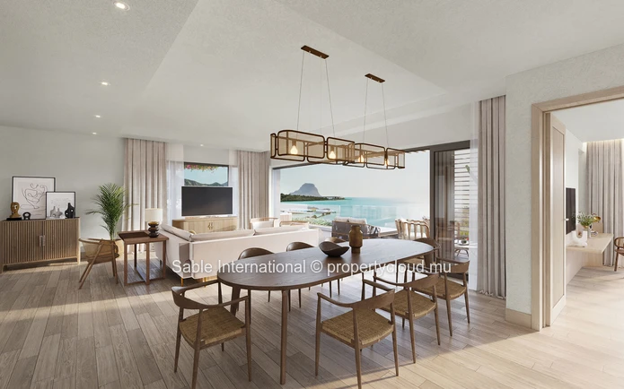 Penthouse 206m² à Black River, 3 chambres, piscine privée, veranda, parking, proche écoles et commerces
