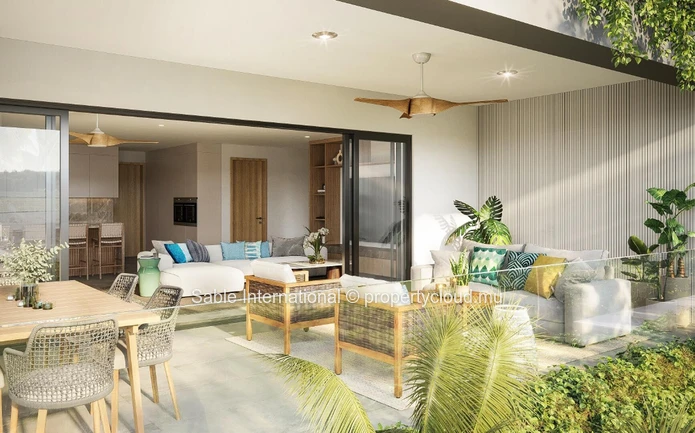 "Modern Apartment with Pool & Fitness Room in Pointe aux Piments, Trou aux Biches 